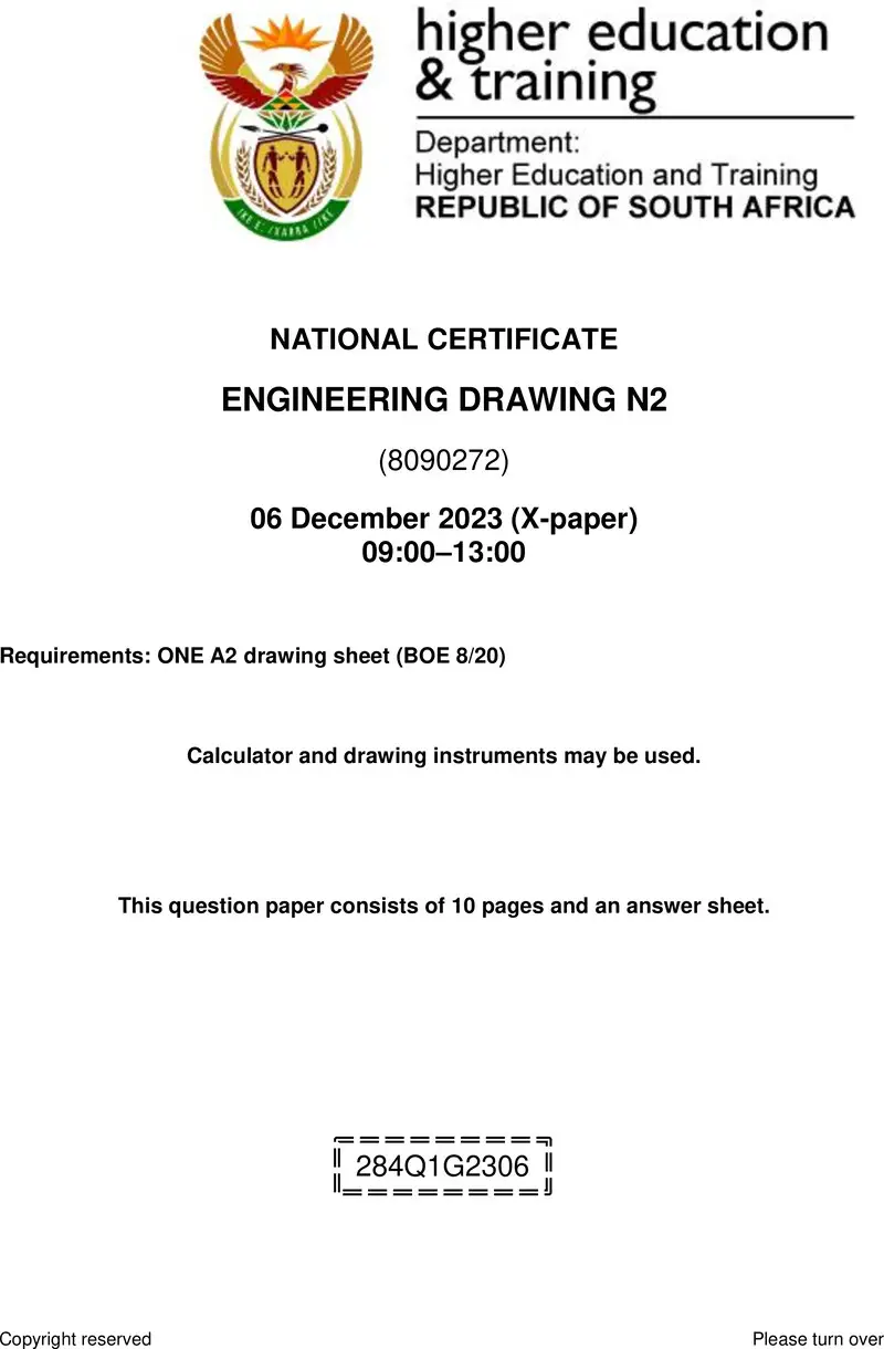 T580 Engineering Drawing N2 QP Nov 2023 Sign Off