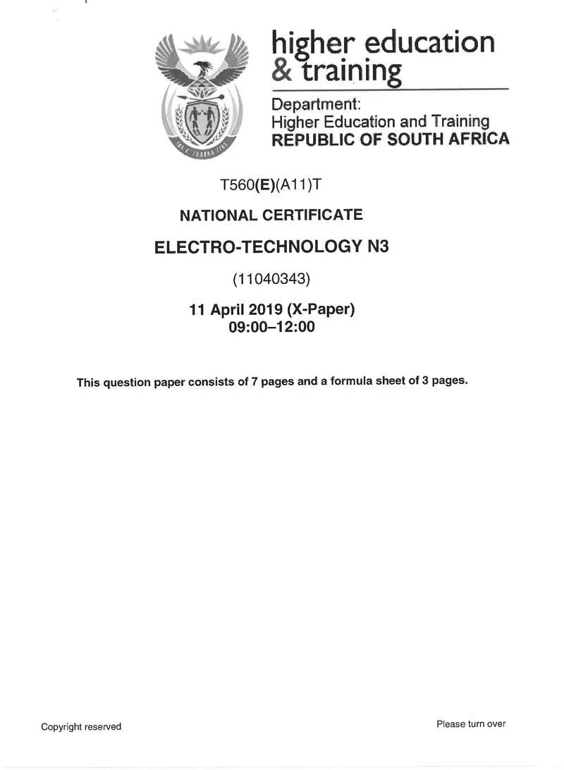 N3 Exam Paper 1 2019 preview