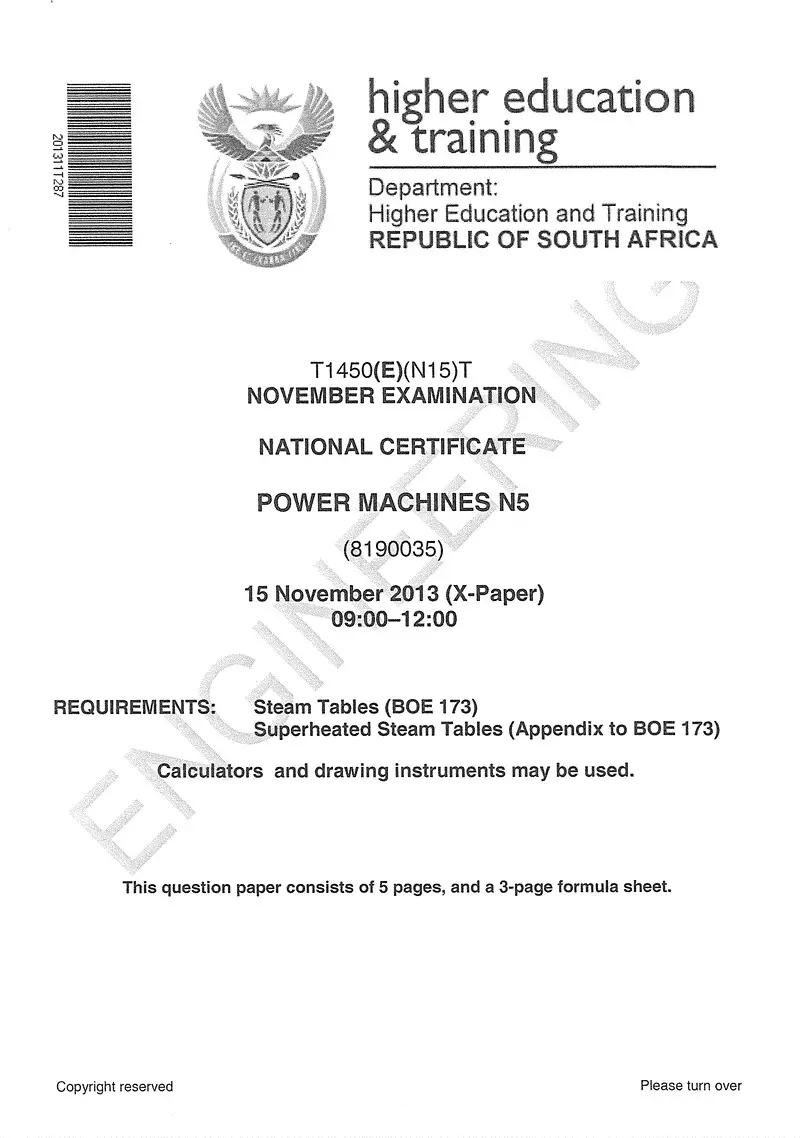 N5 Power Machines November 2013