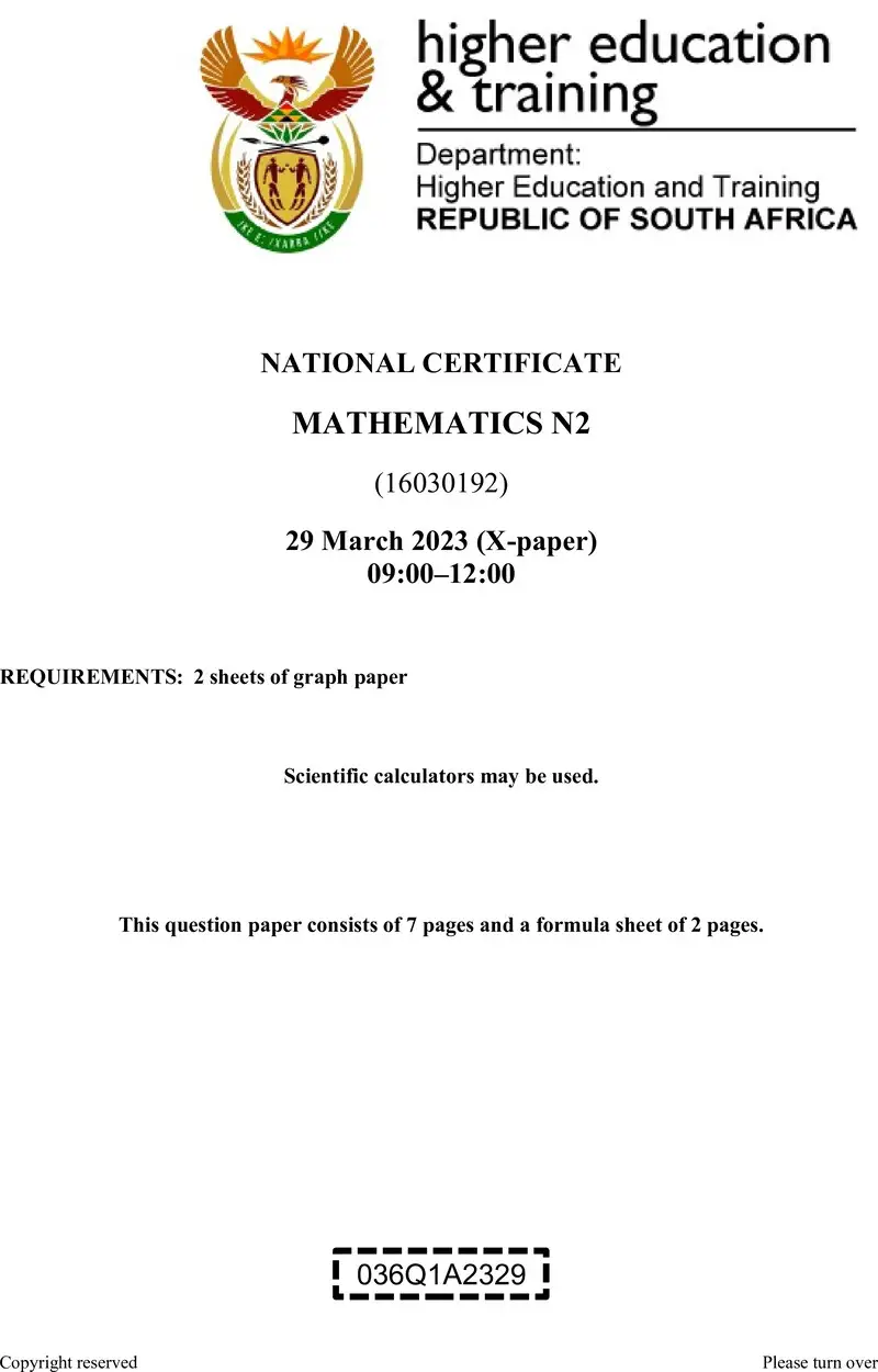 T1000 Mathematics N2 QP April 2023 Sign Off preview