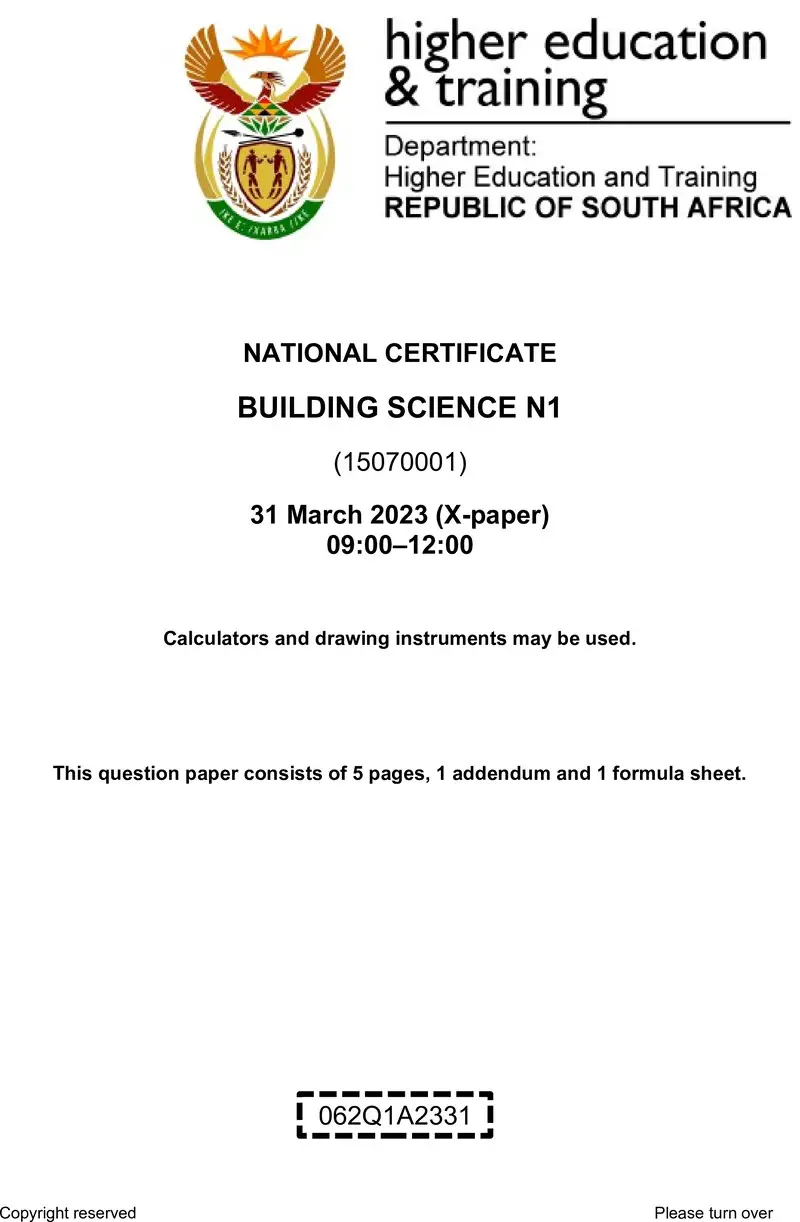 T230 Building Science N1 QP April 2023