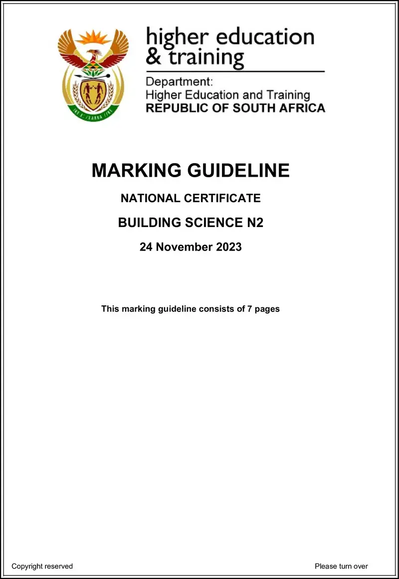 T240 Building Science N2 Memo Nov Umalusi 2023 Sign Off