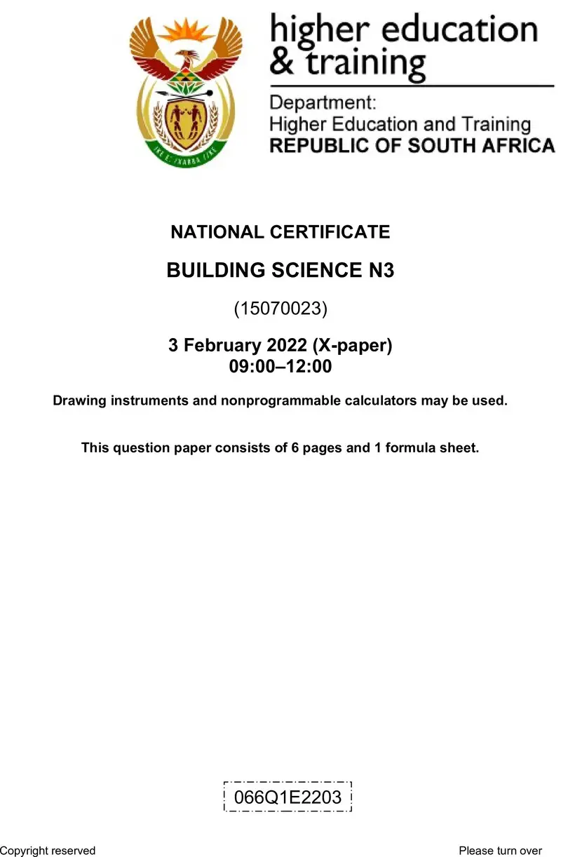 T250 Building Science N3 QP April 2022 preview