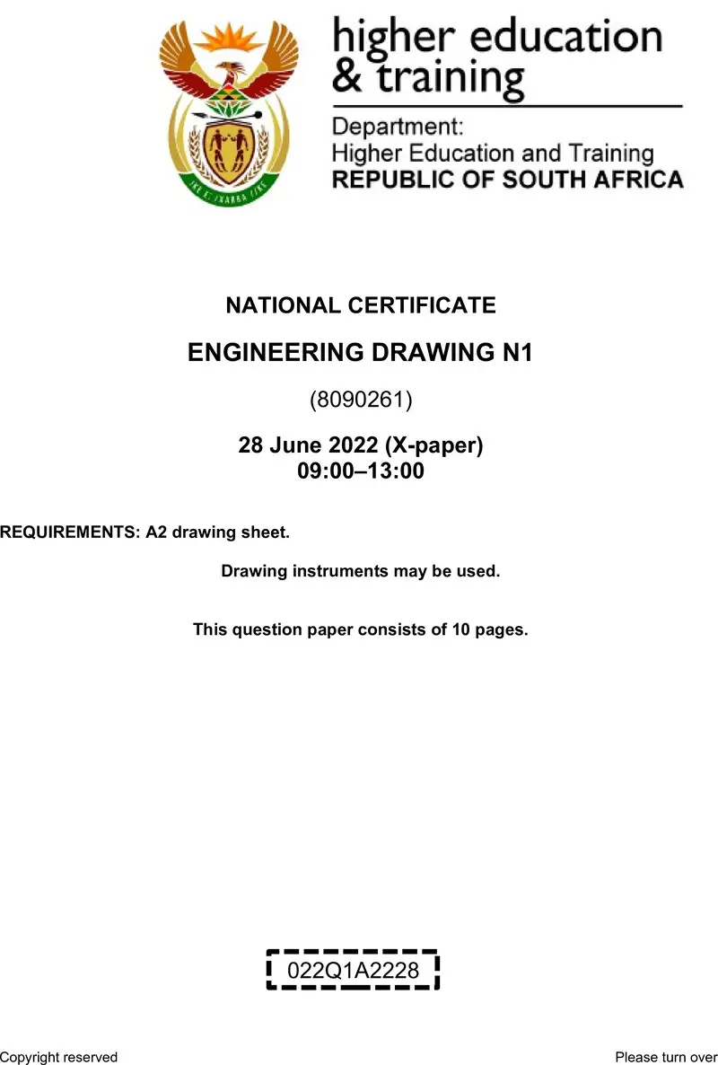 T570 Engineering Drawing N1 QP Aug 2022