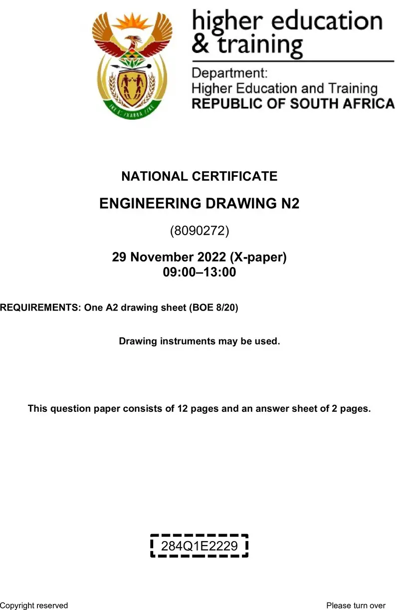 T580 Engineering Drawing N2 QP Nov 2022 Sign Off