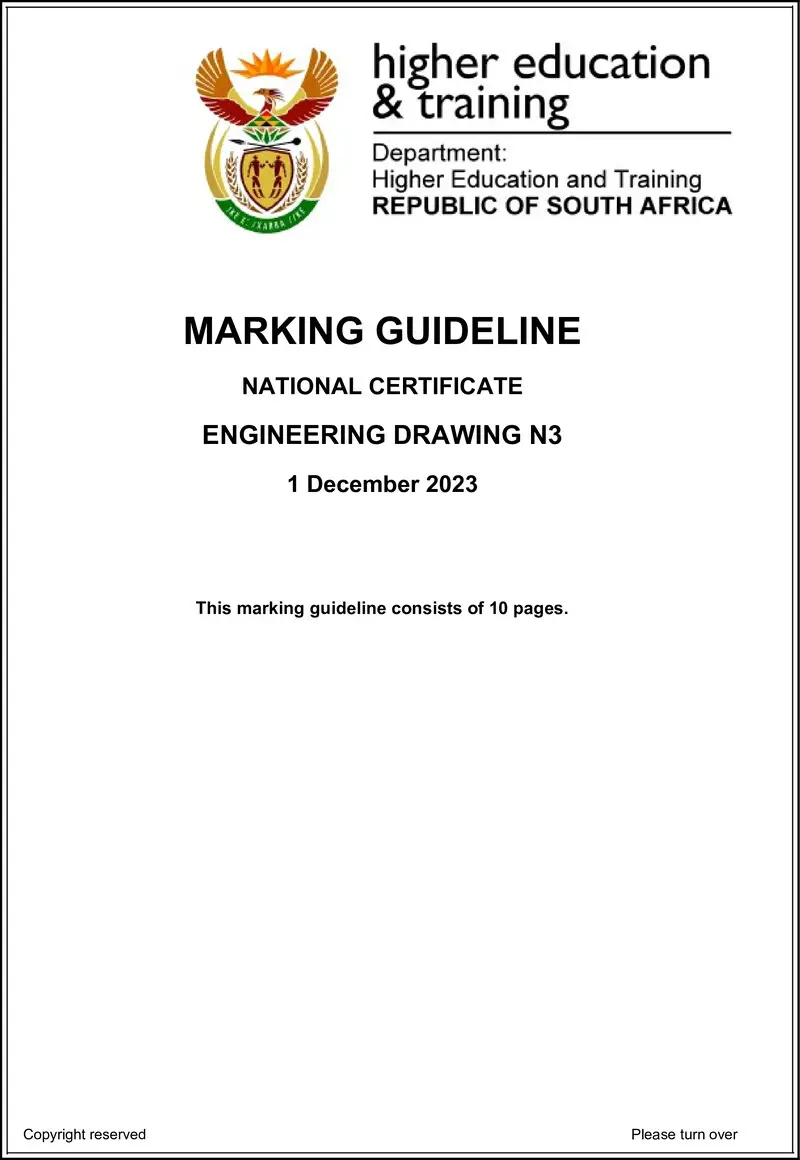 T590 Engineering Drawing N3 Memo Nov 2023 Sign Off