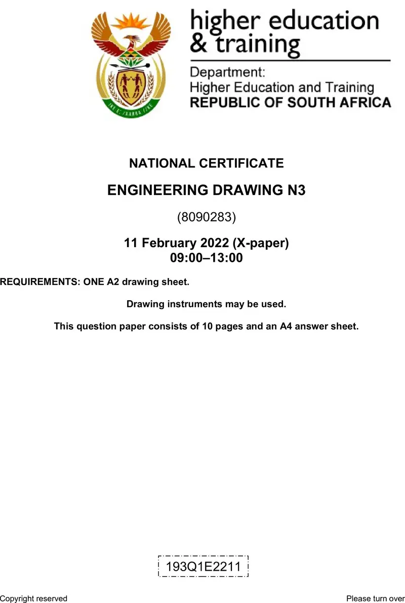 T590 Engineering Drawing N3 QP April 2022 Signed Off