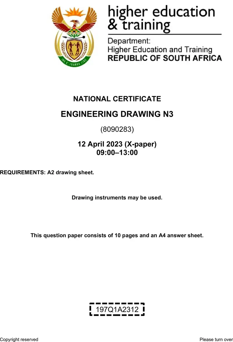 T590 Engineering Drawing N3 QP April 2023 Sign Off