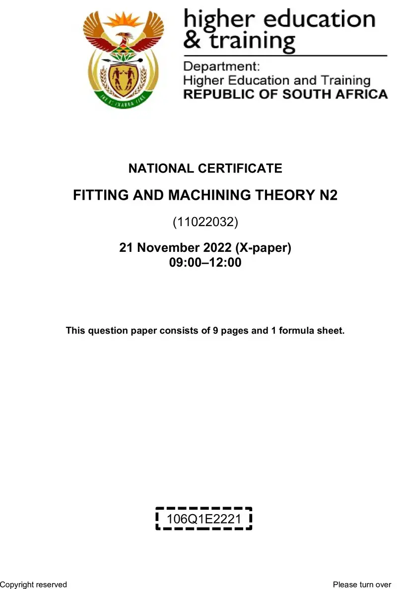 T700 Fitting And Machining Theory N2 QP Nov 22 Final