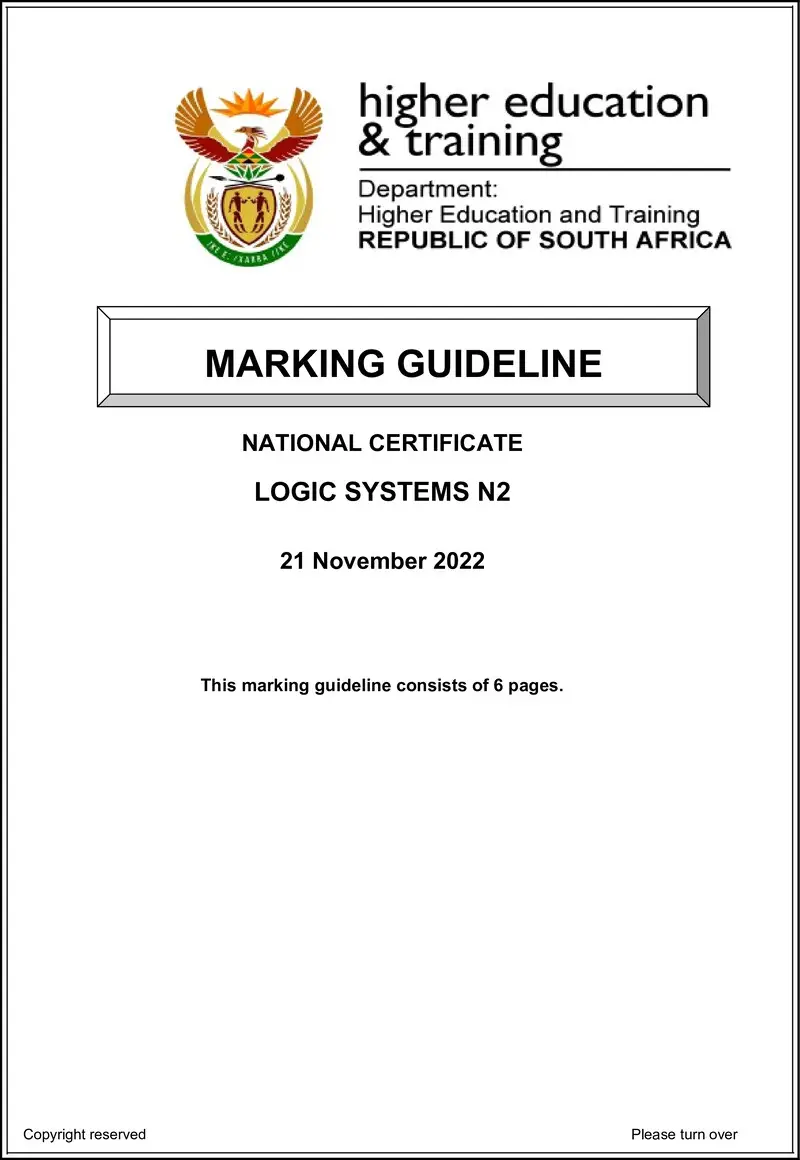 T920 Logic Systems N2 Memo Nov 2022 Signed Off