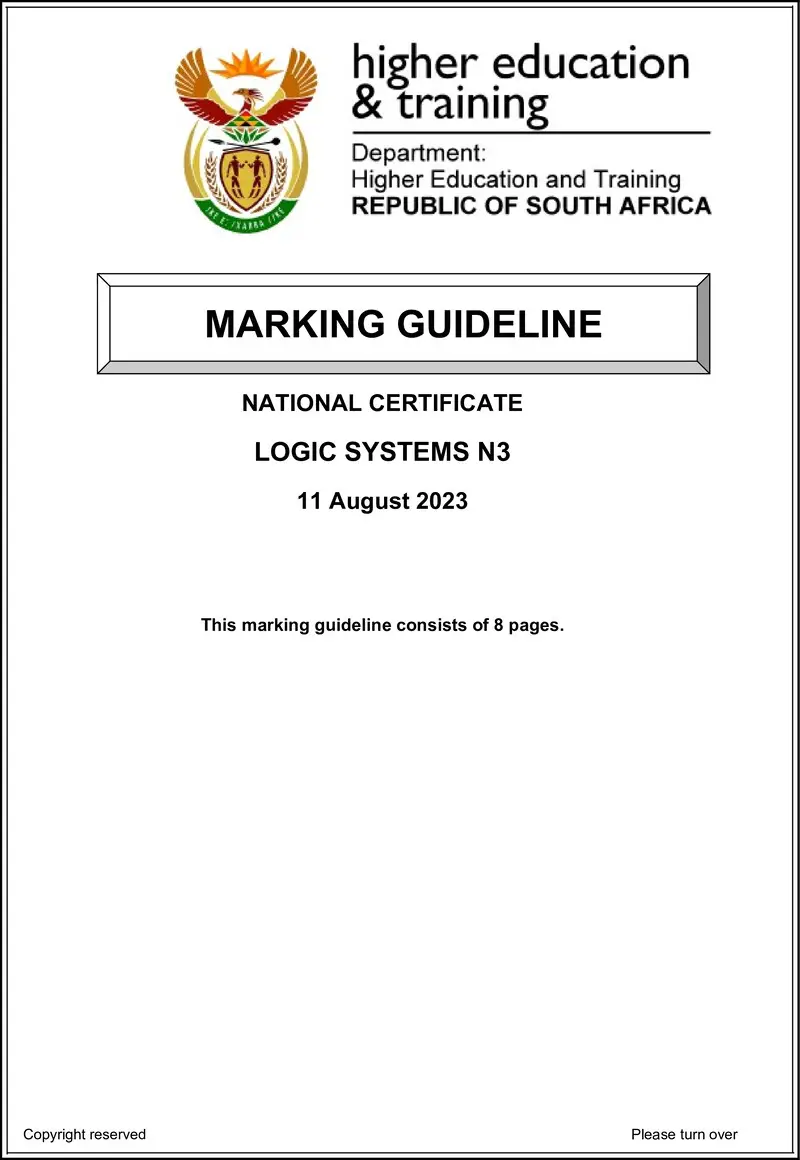T930 Logic Systems N3 MEMO Aug 2023 Sign Off preview
