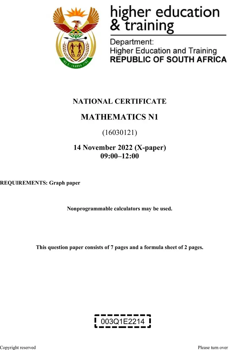 T990 Mathematics N1 QP Nov 2022 Edited preview