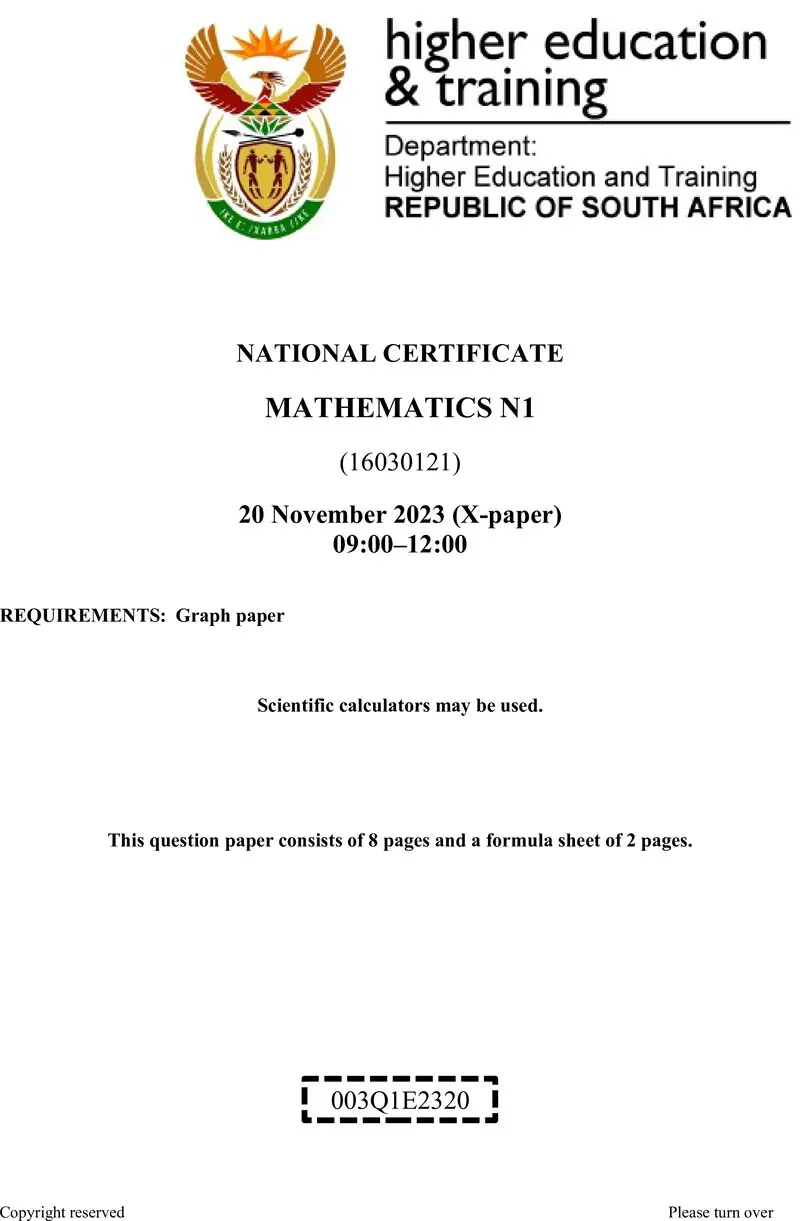 T990 Mathematics N1 QP Nov 2023 Kapp S preview
