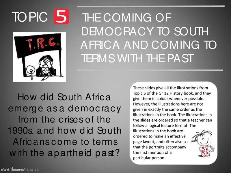 Grade 12 History Topic 5 Slides