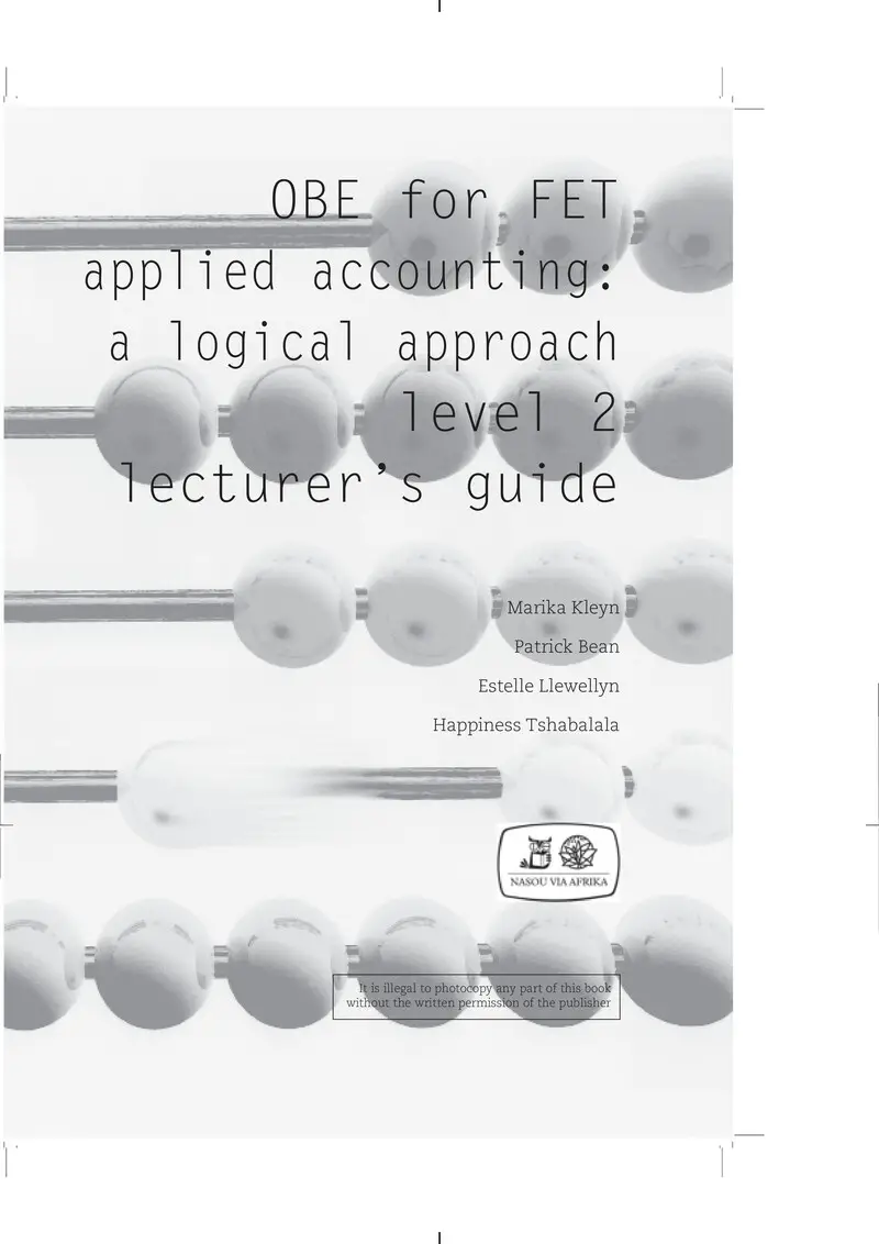 Applied Accounting A Logical Approach L2 Lg