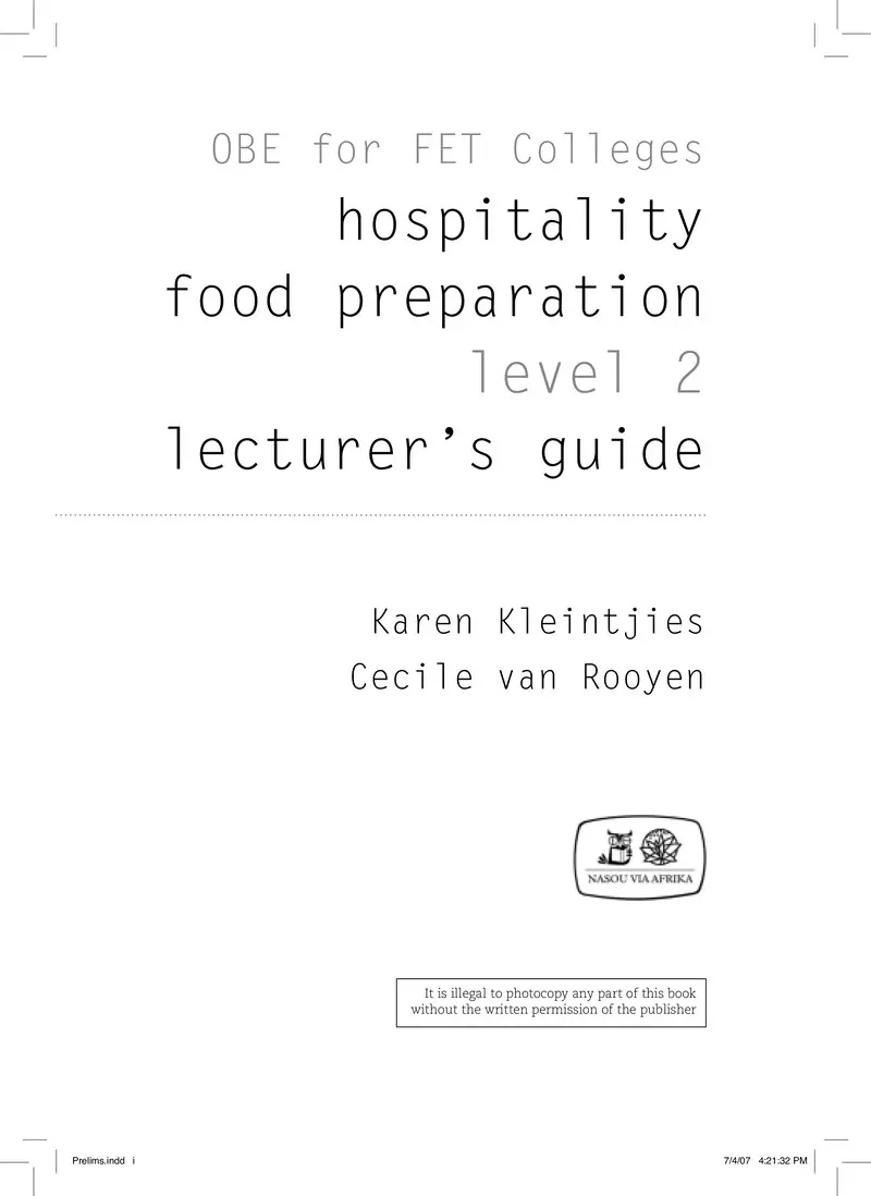 Food Preparation L2 Lg cover