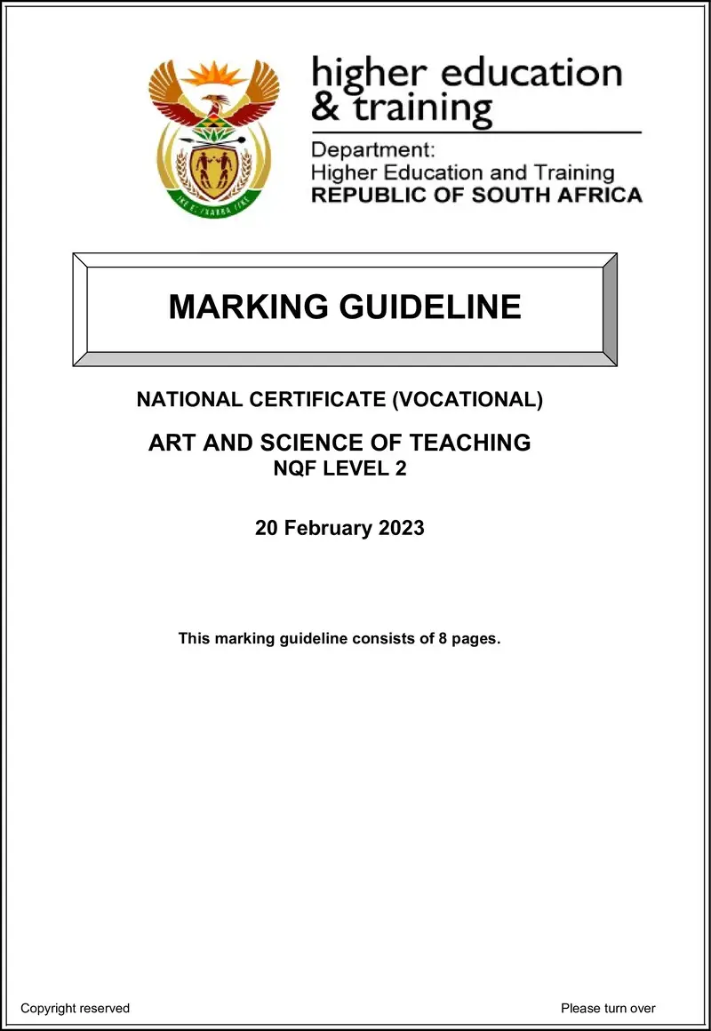 Nc290 Art And Science Of Teaching L2 Memo Supp Feb 2022