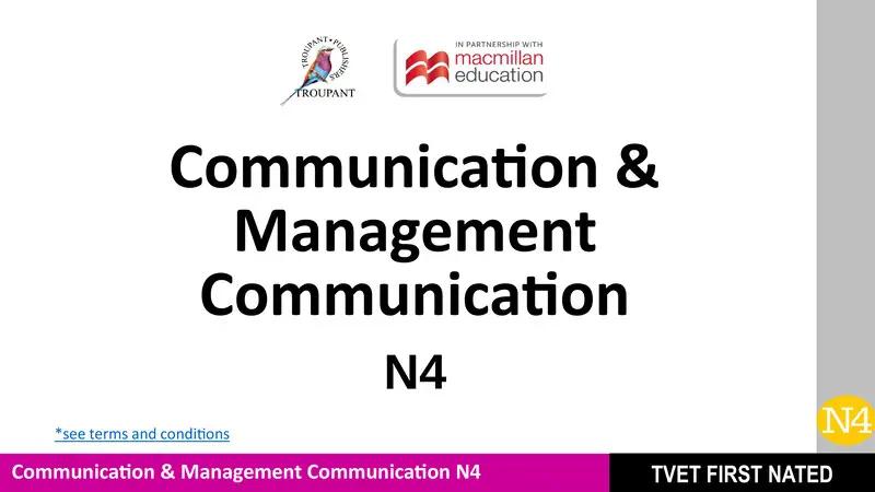 Communication And Management Communication N4 Module 9 Lg
