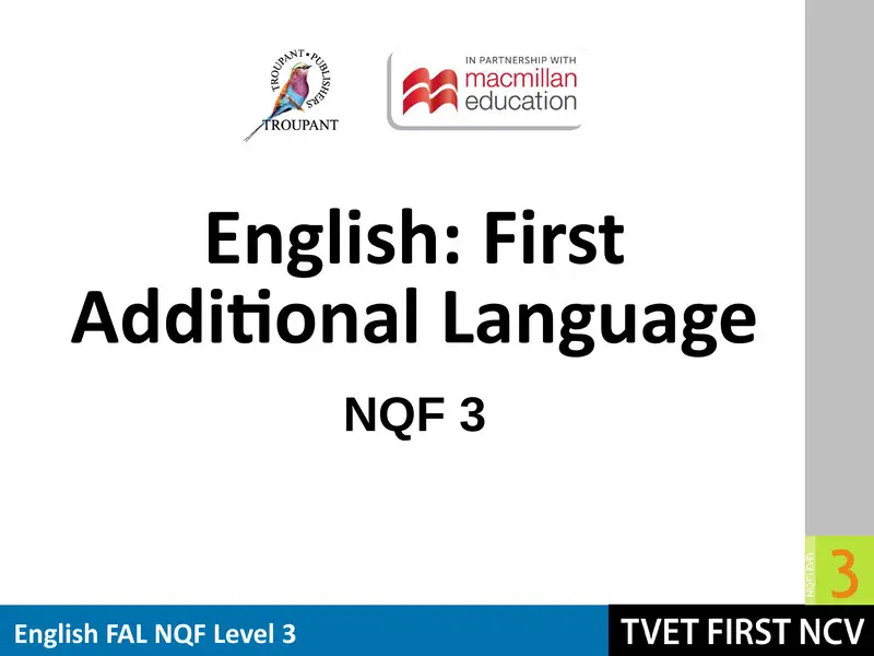 English Fal Level 3 Module 11 Lg cover