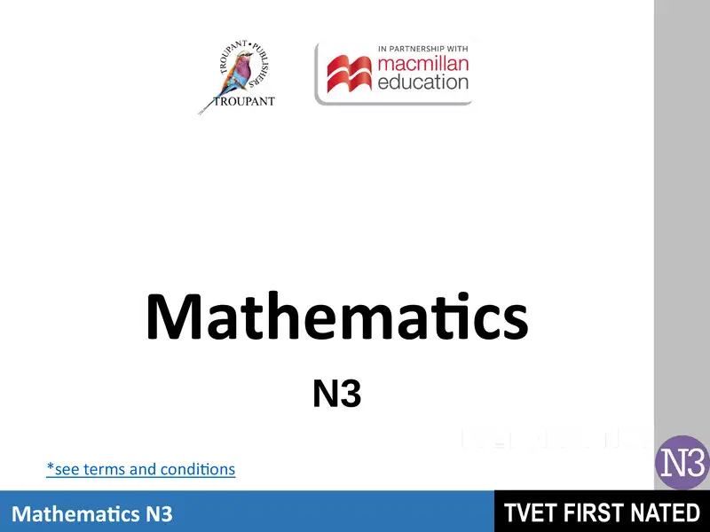 Maths N3 Module 5 Lg