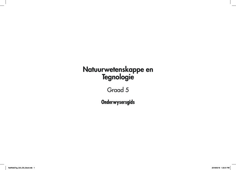 Natwet Teg Onderwysersgids Grade 5