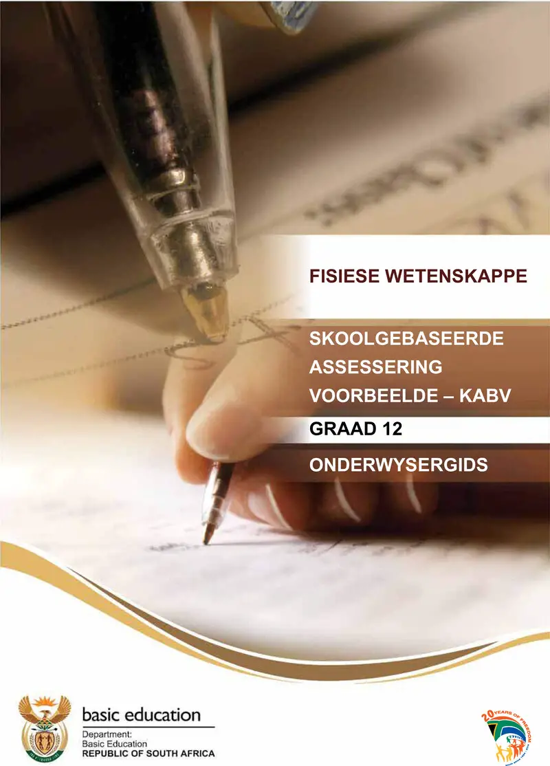 Physical Science Afrikaaans Teacher Guide Sba