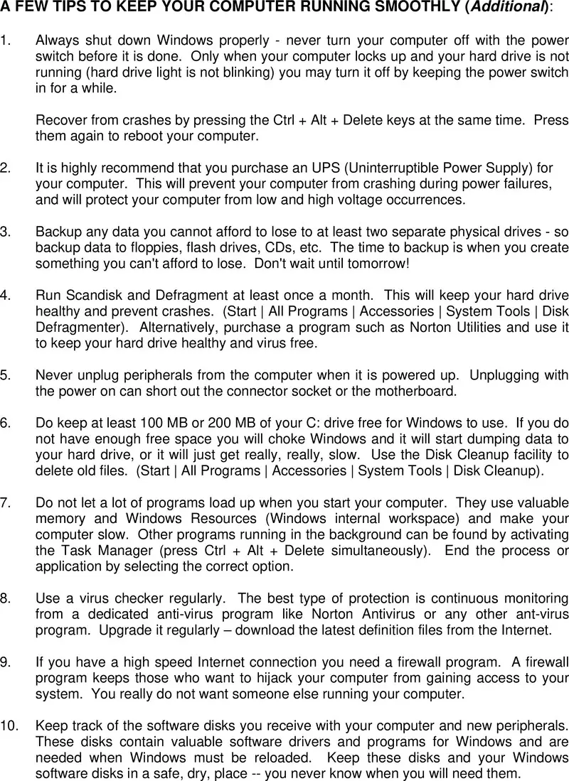 A Few Tips To Keep Your Pc Running Smoothly