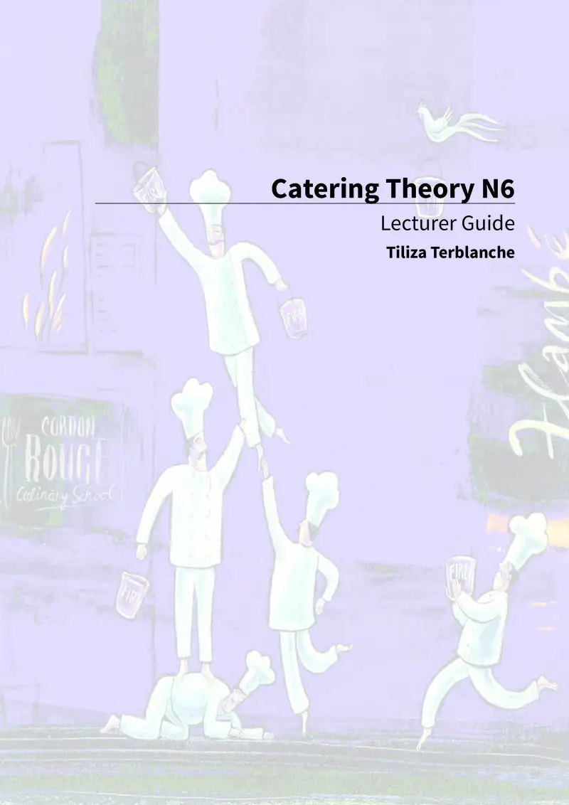 Catering Theory Lecturer Guide N6