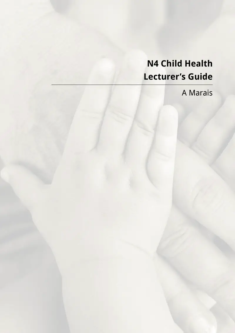 Child Health Lecturer Guide N4