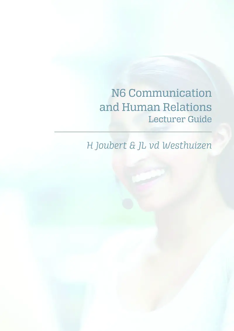 Communication Human Relations Lecturer Guide N6