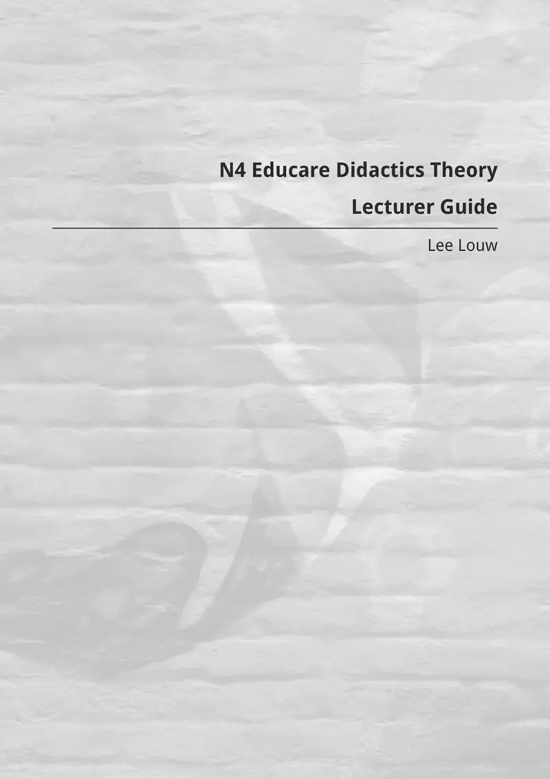 Educare Didactics Lecturer Guide N4