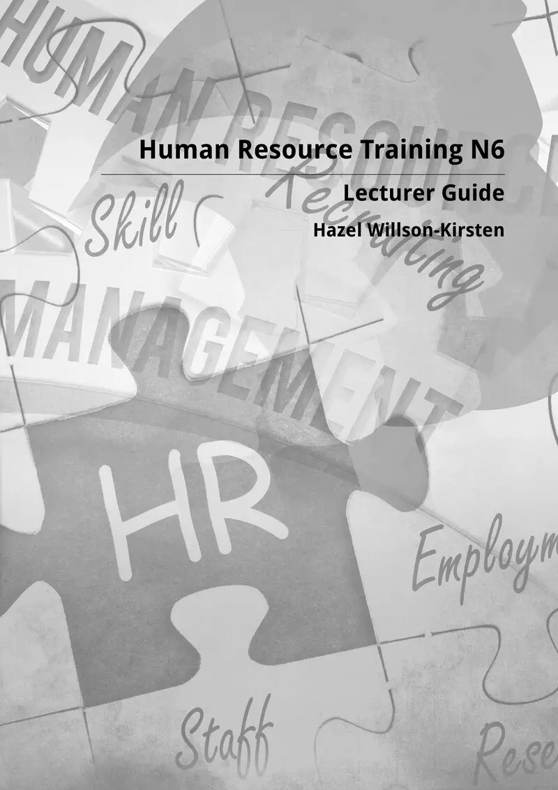 Human Resource Training Lecturer Guide N6 cover