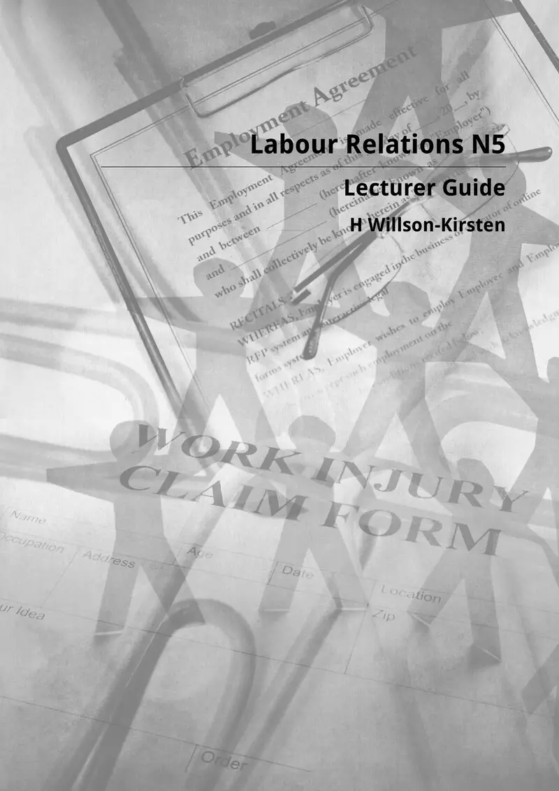 Labour Relations Lecturer Guide N5