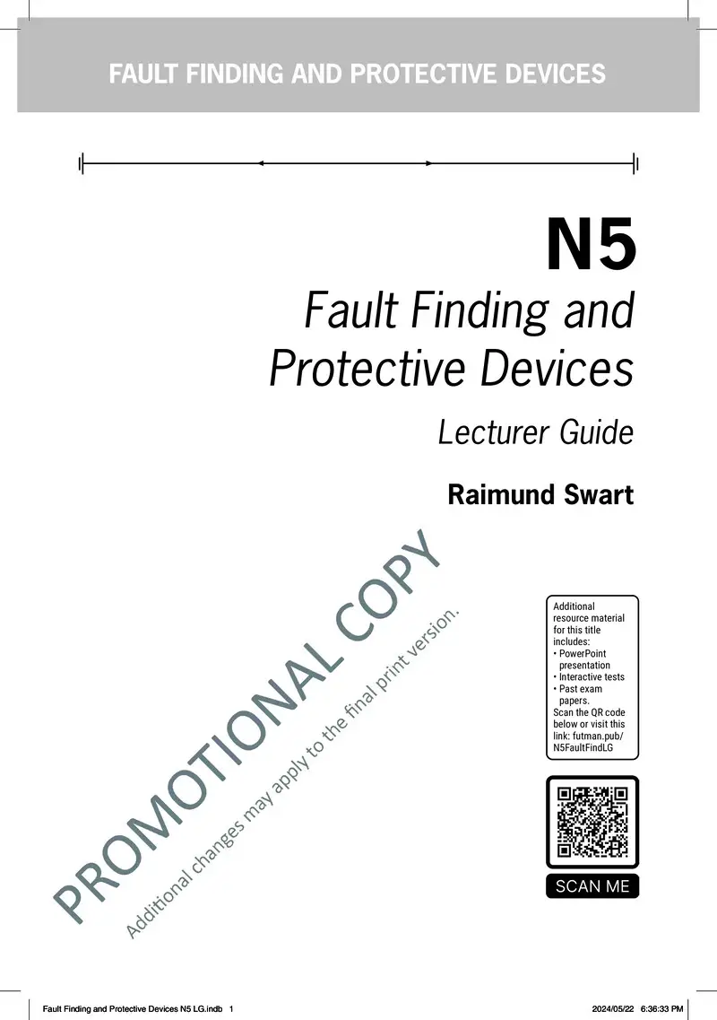 N5 Fault Finding And Protective Devices Lecturer Guide