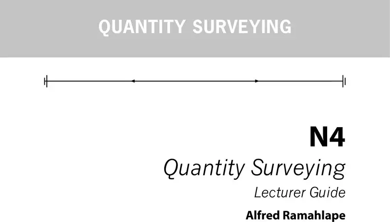 Quantity Surveying Lecturer Guide N4 cover