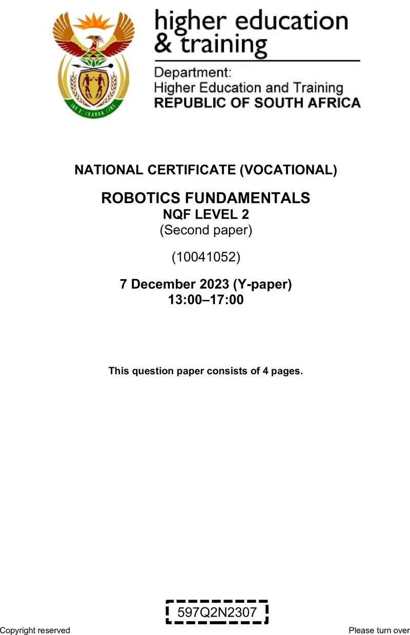 Nc000 Robotics Fundamentals L2 P2 QP Nov 2023