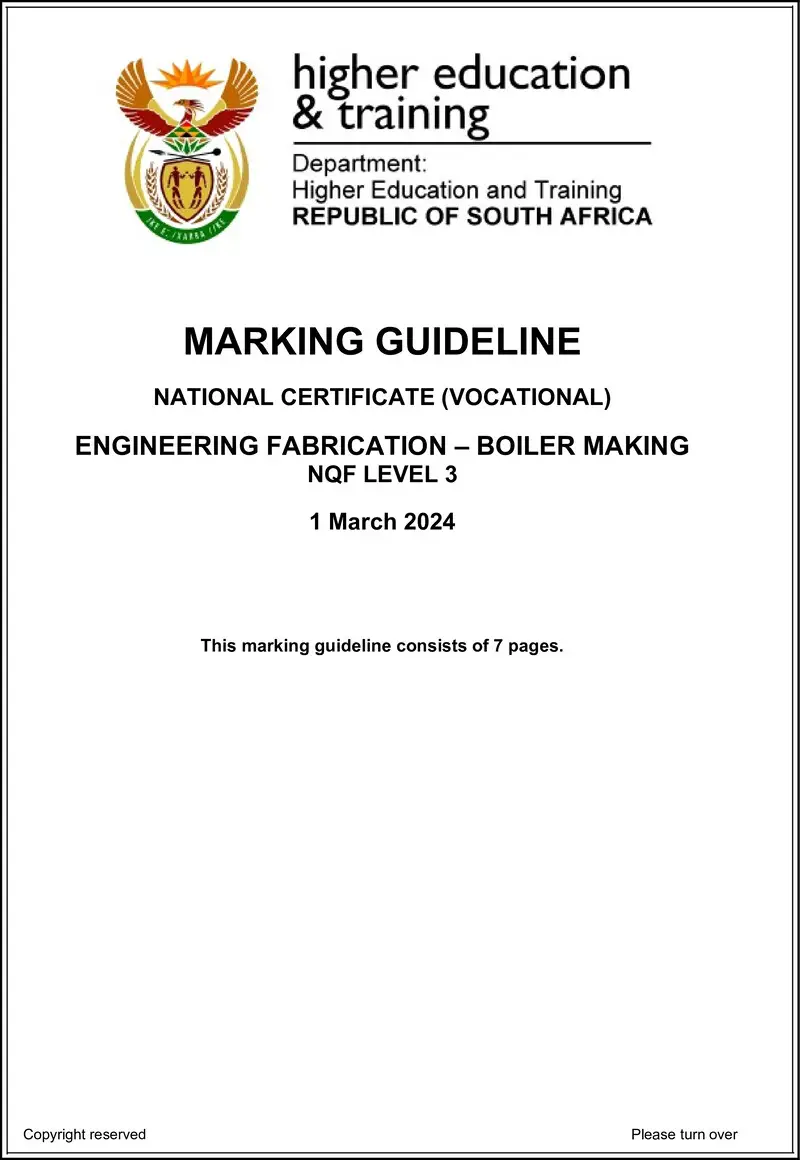 Nc1030 Engineering Fabrication Boiler Making L3 Memo Supp 2024