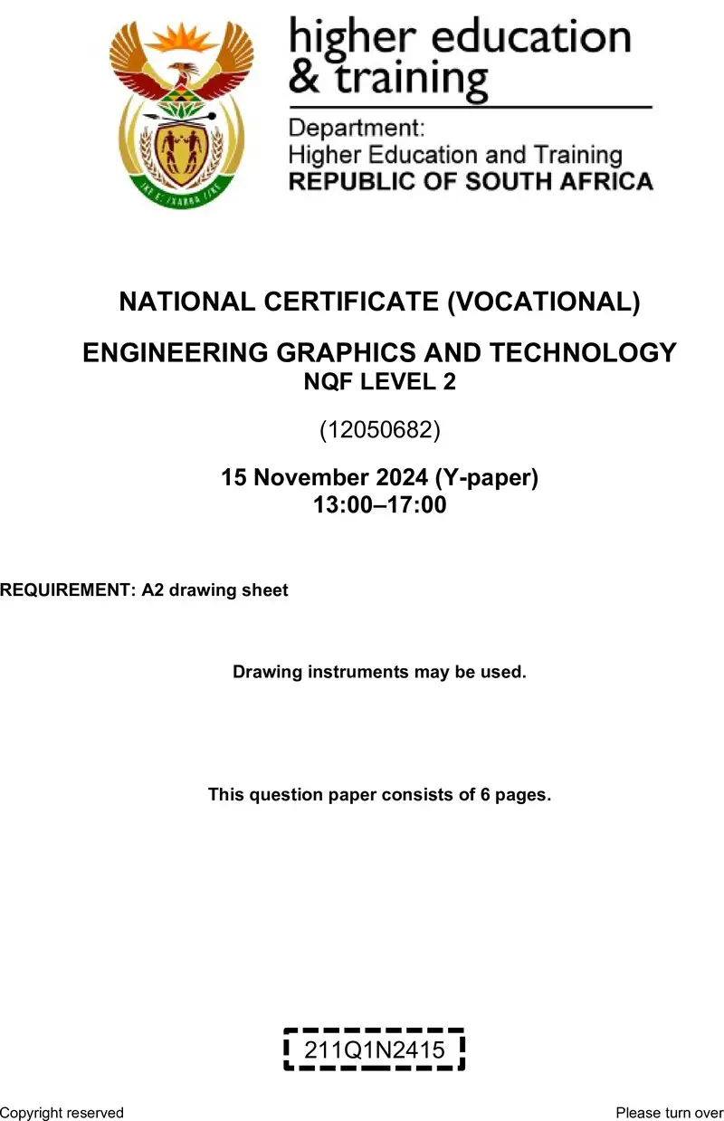 Engineering Graphics And Technology L2 QP Nov 2024 preview