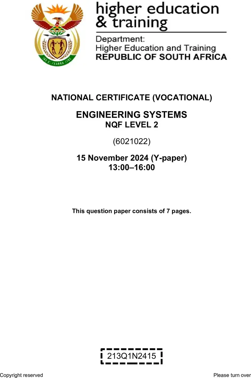 Nc1150 Engineering Systems L2 QP Nov 2024