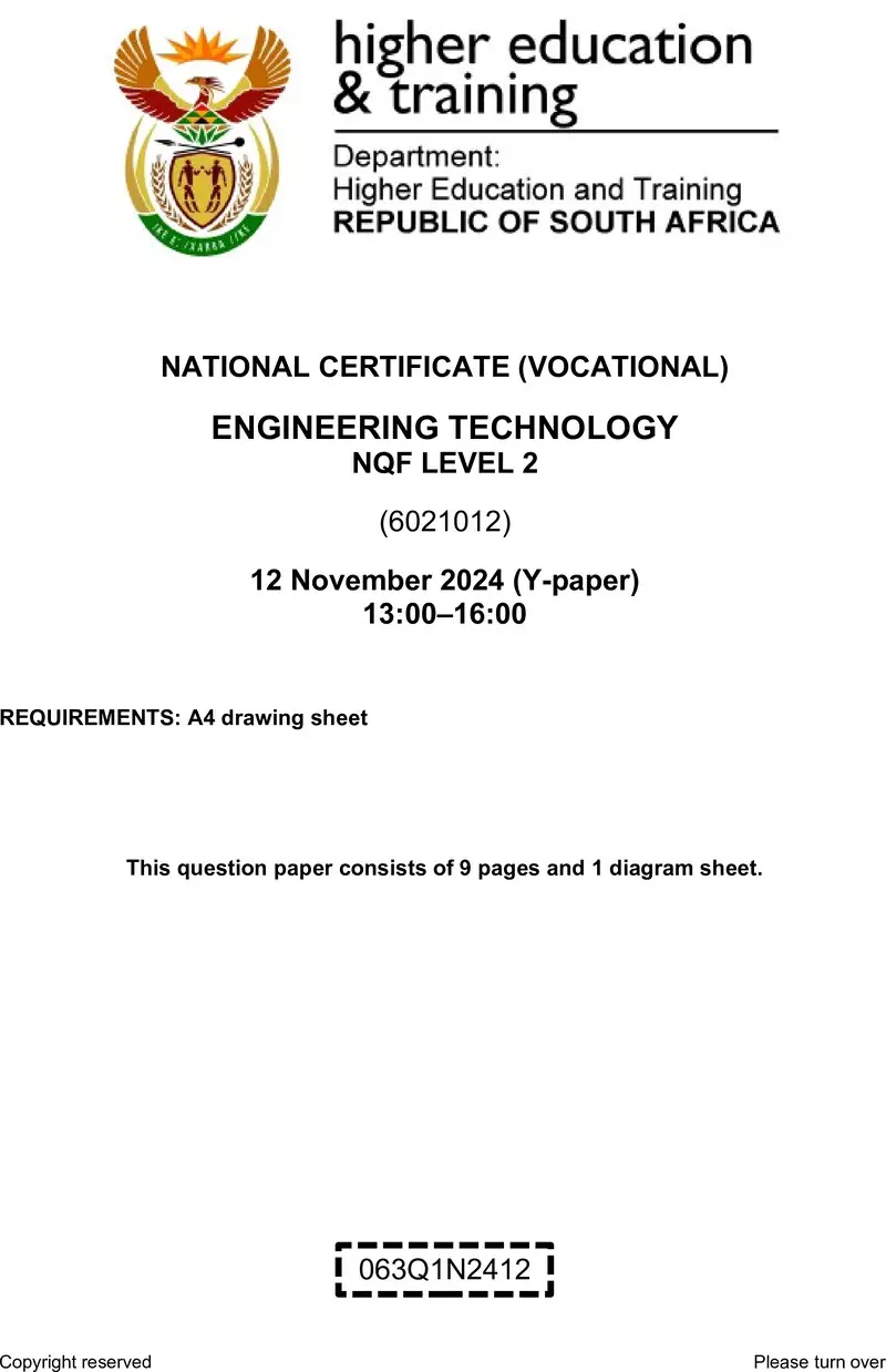 Engineering Technology L2 QP Nov 2024 preview