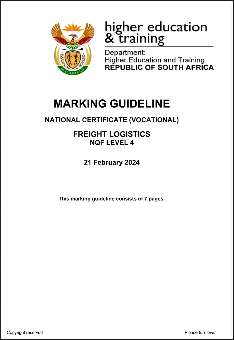 Nc1360 Freight Logistics L4 Memo Supp 2024