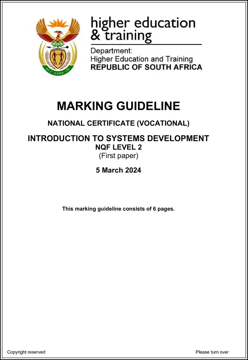 Nc1590 Introduction To Systems Development L2 P1 Memo Supp 2024