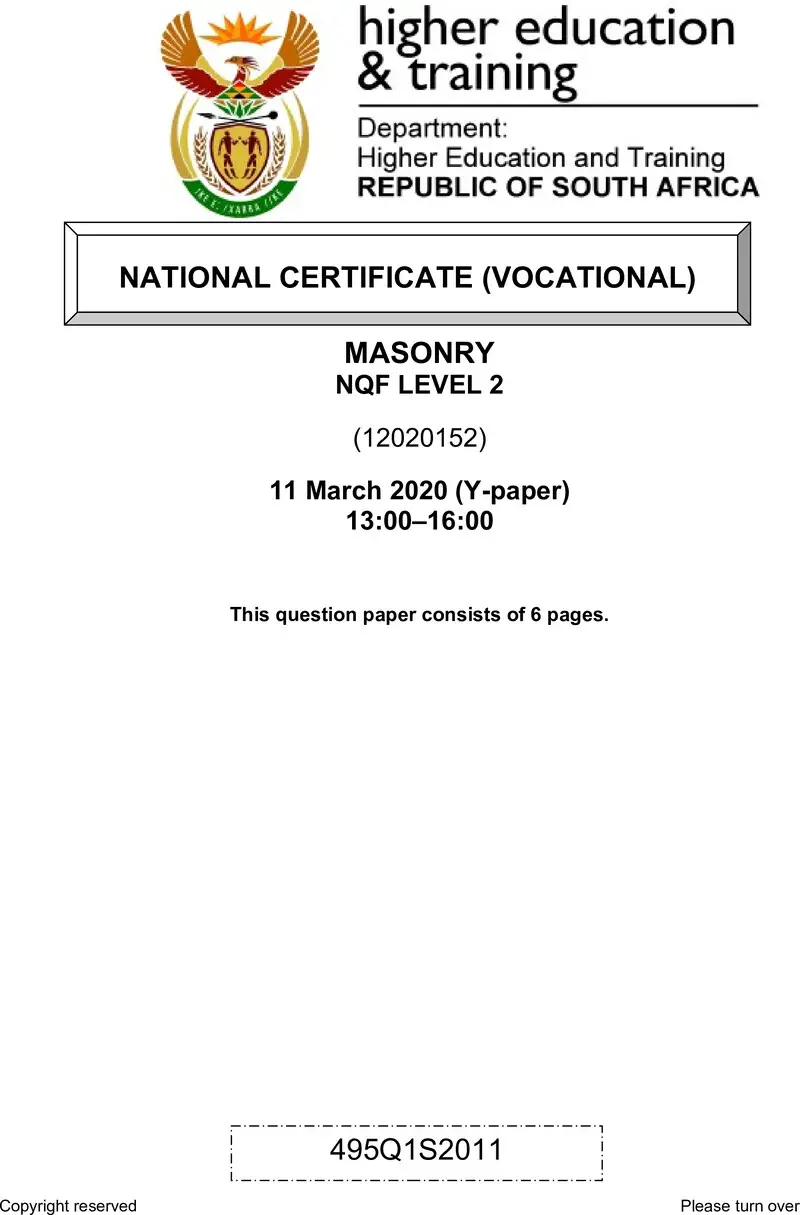 Nc1880 Masonry L2 QP Feb 2020