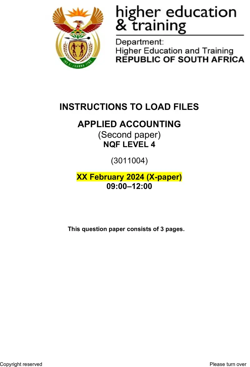 Nc200 Applied Accounting L4 P2 Supp Instructions 2024