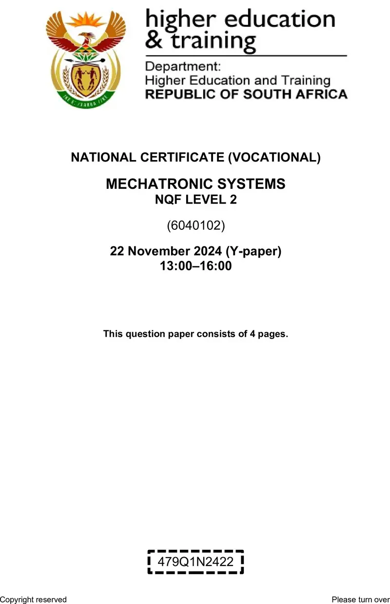 Nc2090 Mechatronic Systems L2 QP Nov 2024