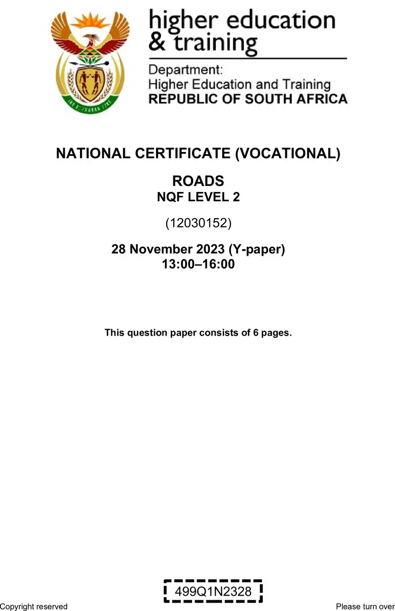 Nc2670 Roads L2 QP Nov 2023