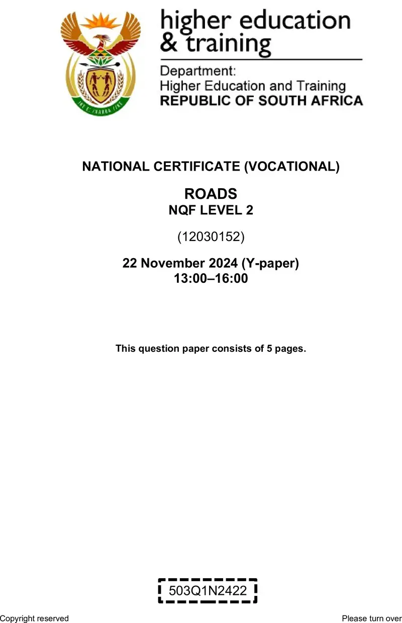 Nc2670 Roads L2 QP Nov 2024