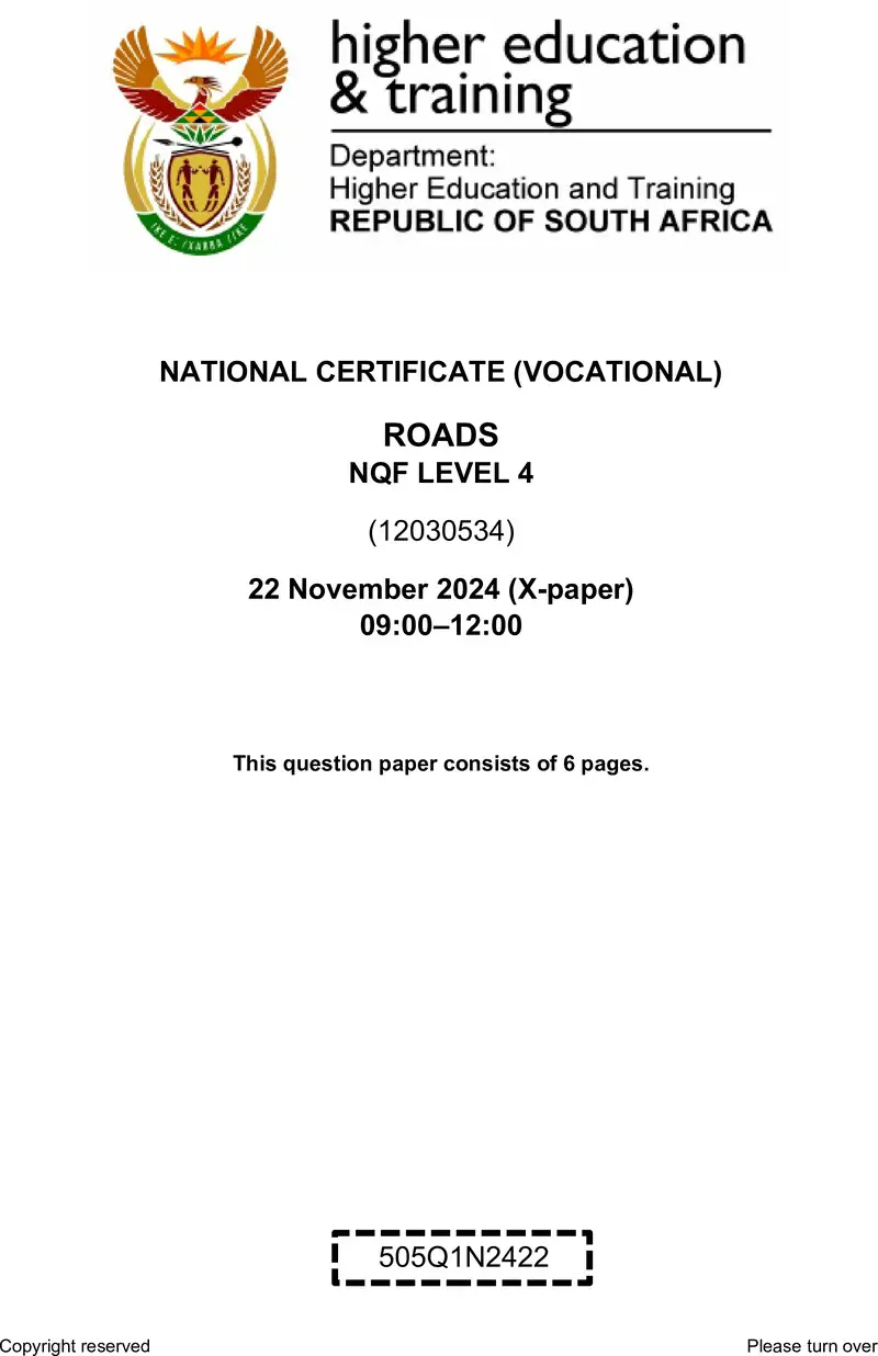 Nc2690 Roads L4 QP Nov 2024