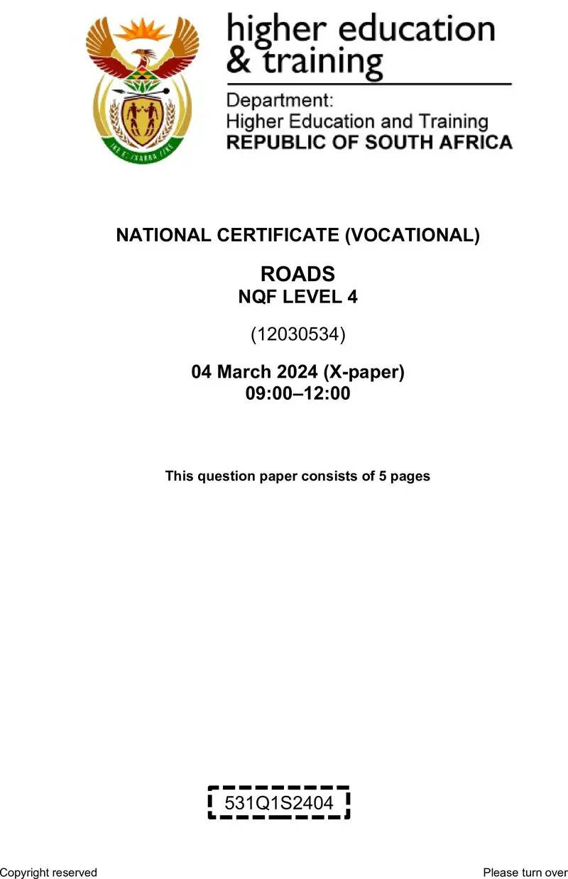 Nc2690 Roads L4 QP Supp 2024