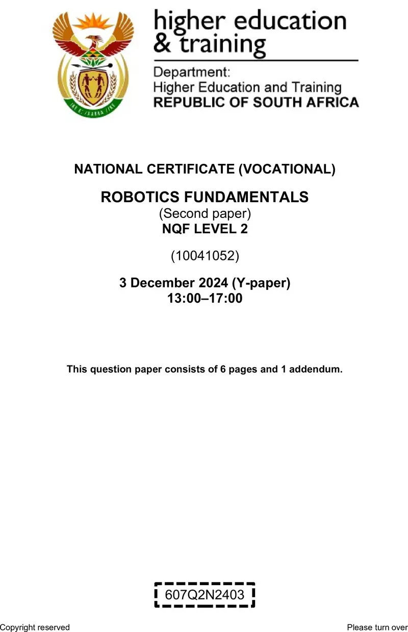 Nc2750 Robotics Fundamentals L2 P2 QP Nov 2024